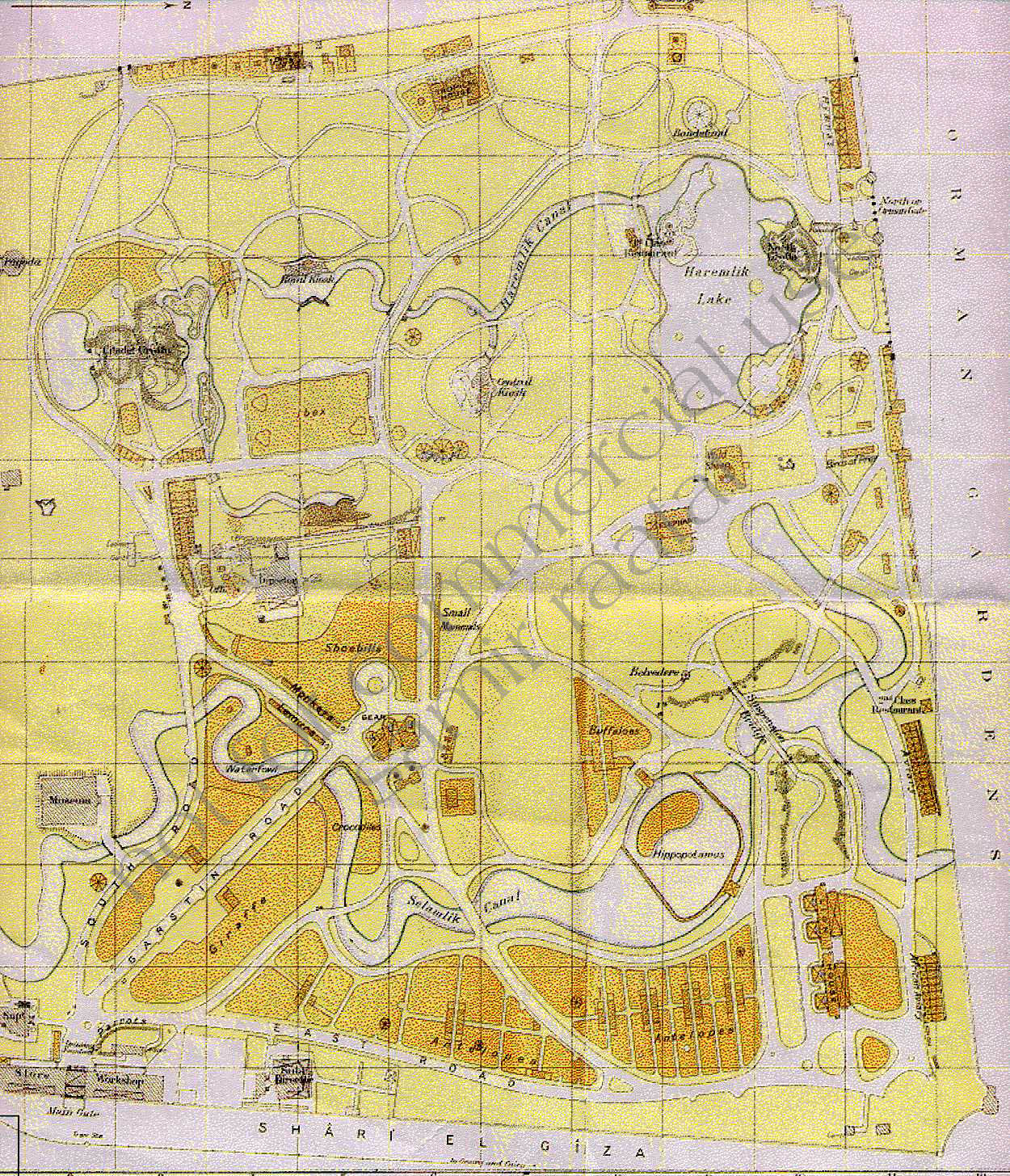 map of zoo circa 1900
