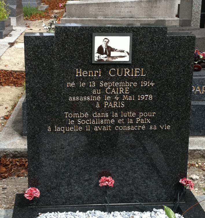 Henri Curiel tombstone at Pere La Chaise, Paris