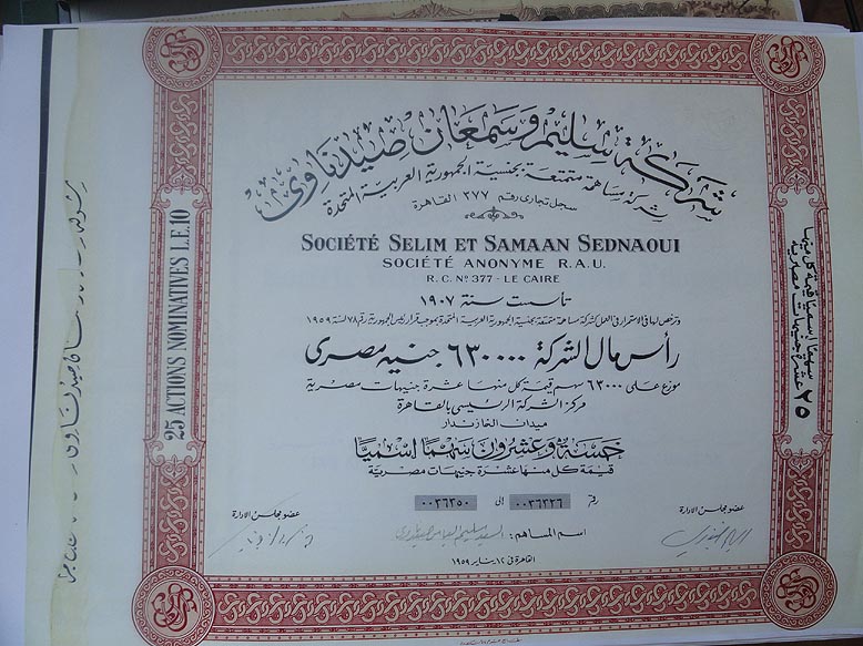 share certificate