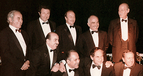 Khalid Shuman and King Hussein at an Old Victoria meeting